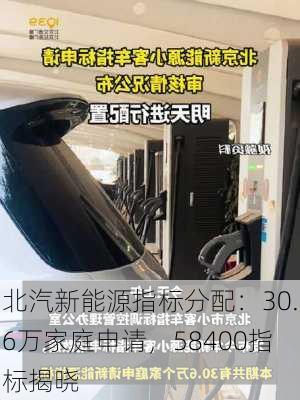 北汽新能源指标分配：30.6万家庭申请，58400指标揭晓