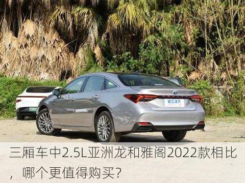 三厢车中2.5L亚洲龙和雅阁2022款相比，哪个更值得购买？