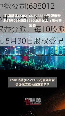 中微公司(688012.SH)2023年年度权益分派：每10股派3元 5月30日股权登记