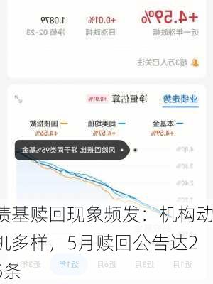 债基赎回现象频发：机构动机多样，5月赎回公告达25条