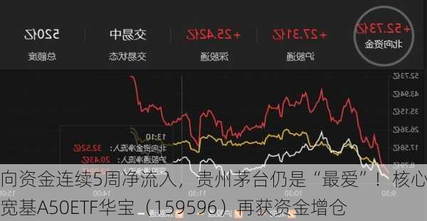 北向资金连续5周净流入，贵州茅台仍是“最爱”！核心龙头宽基A50ETF华宝（159596）再获资金增仓