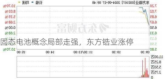 固态电池概念局部走强，东方锆业涨停