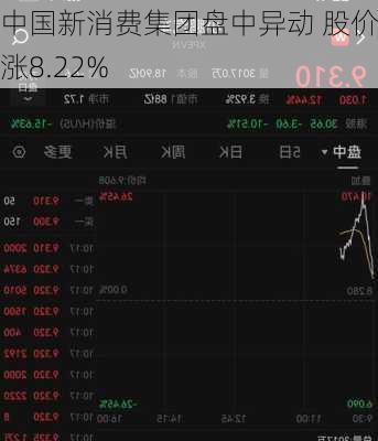 中国新消费集团盘中异动 股价大涨8.22%