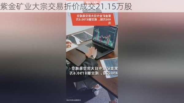 紫金矿业大宗交易折价成交21.15万股