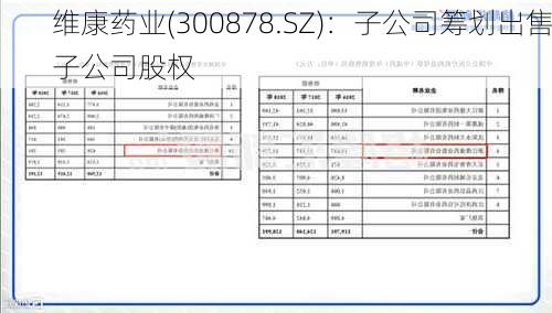 维康药业(300878.SZ)：子公司筹划出售子公司股权