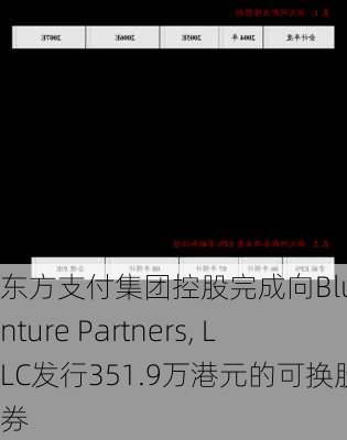 东方支付集团控股完成向Blu Venture Partners, LLC发行351.9万港元的可换股债券