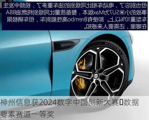 神州信息获2024数字中国创新大赛・数据要素赛道一等奖