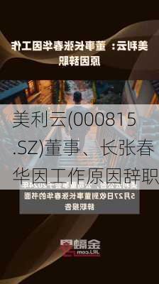 美利云(000815.SZ)董事、长张春华因工作原因辞职