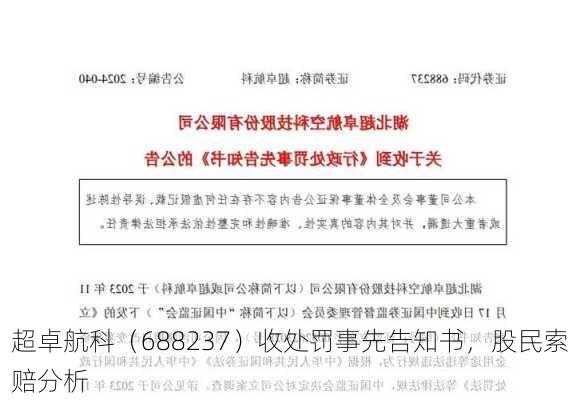 超卓航科（688237）收处罚事先告知书，股民索赔分析