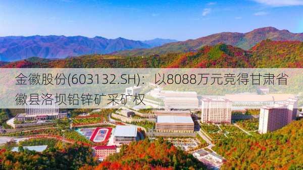 金徽股份(603132.SH)：以8088万元竞得甘肃省徽县洛坝铅锌矿采矿权