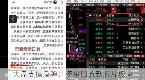 大盘支撑反弹，资金回流到芯片板块