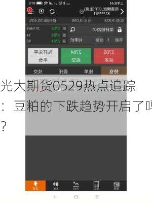 光大期货0529热点追踪：豆粕的下跌趋势开启了吗？