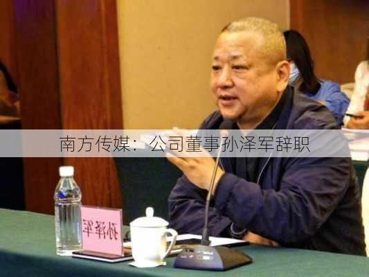 南方传媒：公司董事孙泽军辞职