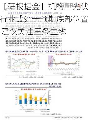 【研报掘金】机构：光伏行业或处于预期底部位置 建议关注三条主线