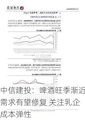 中信建投：啤酒旺季渐近需求有望修复 关注乳企成本弹性