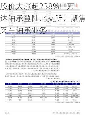 股价大涨超238%！万达轴承登陆北交所，聚焦叉车轴承业务