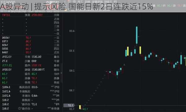 A股异动 | 提示风险 国能日新2日连跌近15%