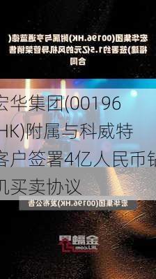 宏华集团(00196.HK)附属与科威特客户签署4亿人民币钻机买卖协议