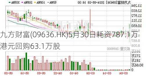 九方财富(09636.HK)5月30日耗资787.1万港元回购63.1万股