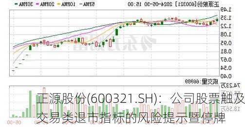 正源股份(600321.SH)：公司股票触及交易类退市指标的风险提示暨停牌