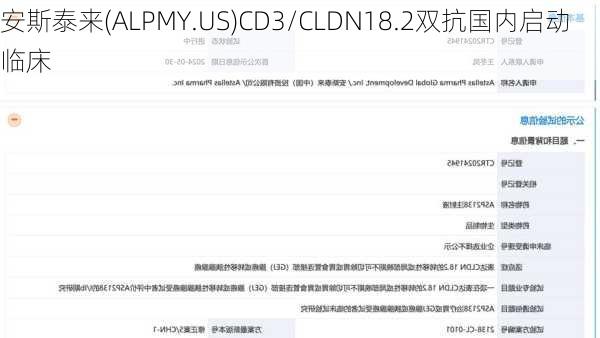 安斯泰来(ALPMY.US)CD3/CLDN18.2双抗国内启动临床