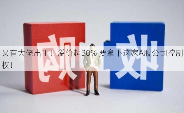 又有大佬出手！溢价超30% 要拿下这家A股公司控制权！