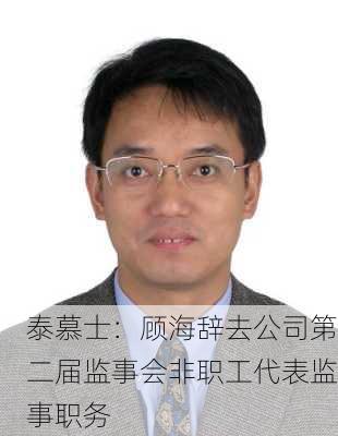 泰慕士：顾海辞去公司第二届监事会非职工代表监事职务