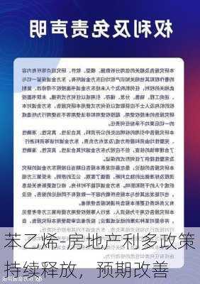 苯乙烯-房地产利多政策持续释放，预期改善