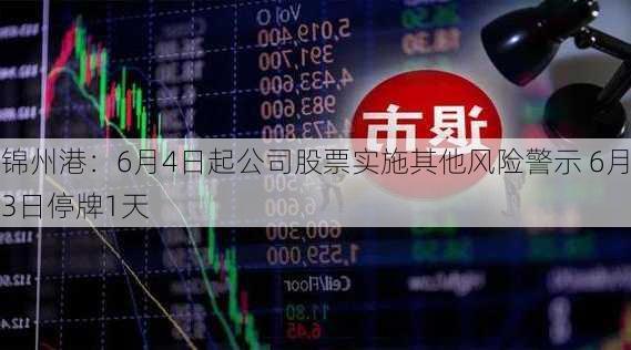 锦州港：6月4日起公司股票实施其他风险警示 6月3日停牌1天