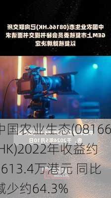 中国农业生态(08166.HK)2022年收益约2613.4万港元 同比减少约64.3%