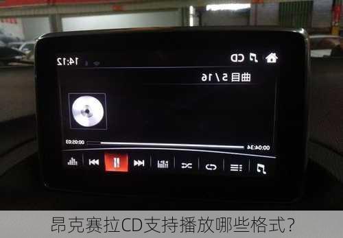 昂克赛拉CD支持播放哪些格式？