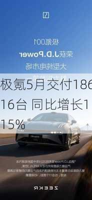 极氪5月交付18616台 同比增长115%