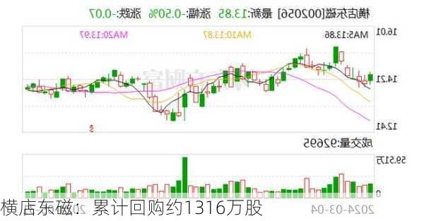 横店东磁：累计回购约1316万股