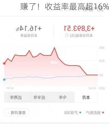 赚了！收益率最高超16%