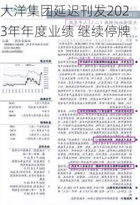 大洋集团延迟刊发2023年年度业绩 继续停牌