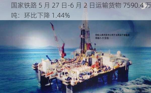 国家铁路 5 月 27 日-6 月 2 日运输货物 7590.4 万吨：环比下降 1.44%