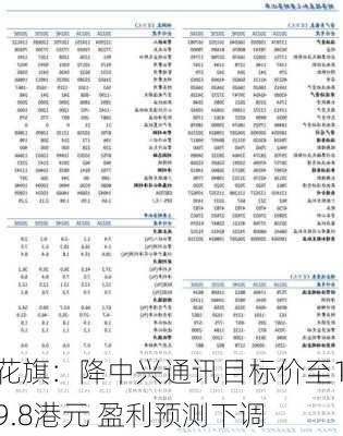 花旗：降中兴通讯目标价至19.8港元 盈利预测下调