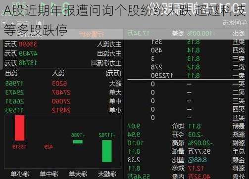 A股近期年报遭问询个股纷纷大跌 超越科技等多股跌停