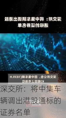 深交所：将中集车辆调出港股通标的证券名单