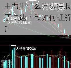 主力用什么方法使股票快速下跌如何理解？