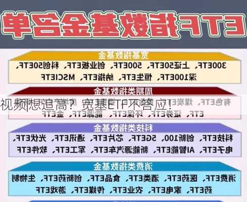 视频|想追高？宽基ETF不答应！