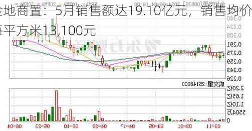 金地商置：5月销售额达19.10亿元，销售均价每平方米13,100元