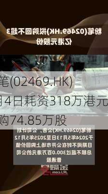 粉笔(02469.HK)6月4日耗资318万港元回购74.85万股