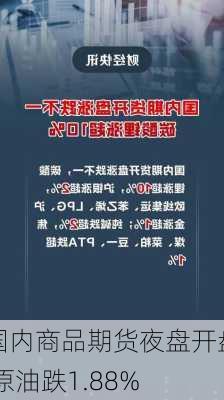 国内商品期货夜盘开盘 原油跌1.88%