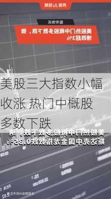 美股三大指数小幅收涨 热门中概股多数下跌