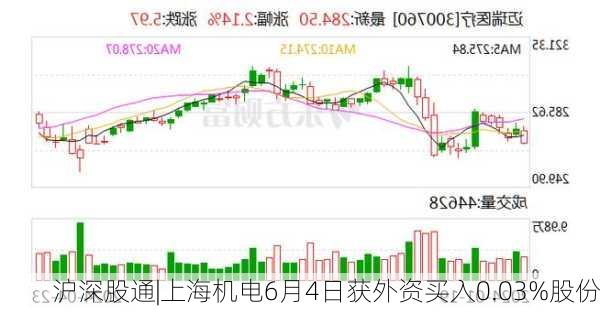 沪深股通|上海机电6月4日获外资买入0.03%股份