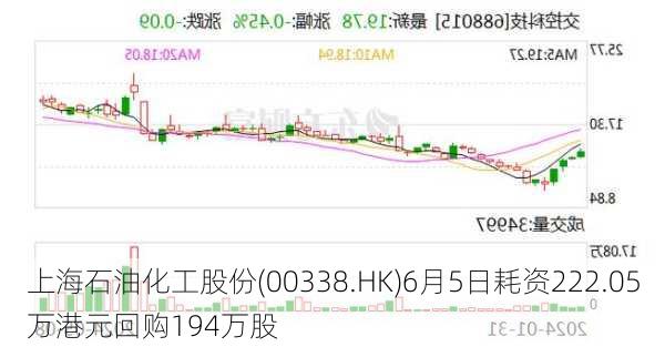 上海石油化工股份(00338.HK)6月5日耗资222.05万港元回购194万股