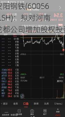 安阳钢铁(600569.SH)：拟对河南龙都公司增加股权投资