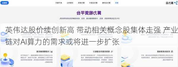 英伟达股价续创新高 带动相关概念股集体走强 产业链对AI算力的需求或将进一步扩张