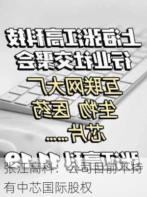 张江高科：公司目前不持有中芯国际股权